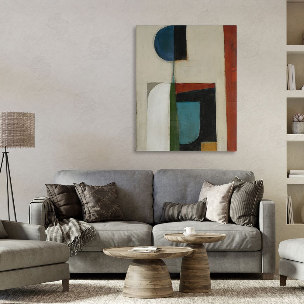 Kippi Leonard Balanced Abstract Structure Stretched Canvas Wall Art in Room