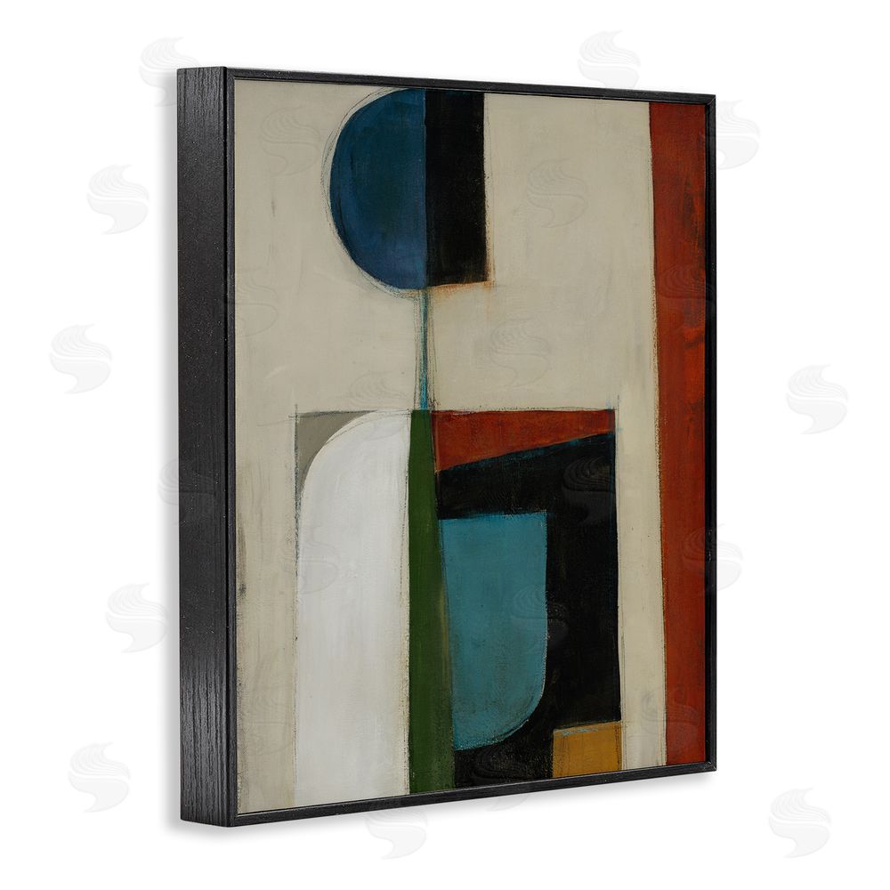 Kippi Leonard Balanced Abstract Structure Black Framed Giclee Wall Art Print