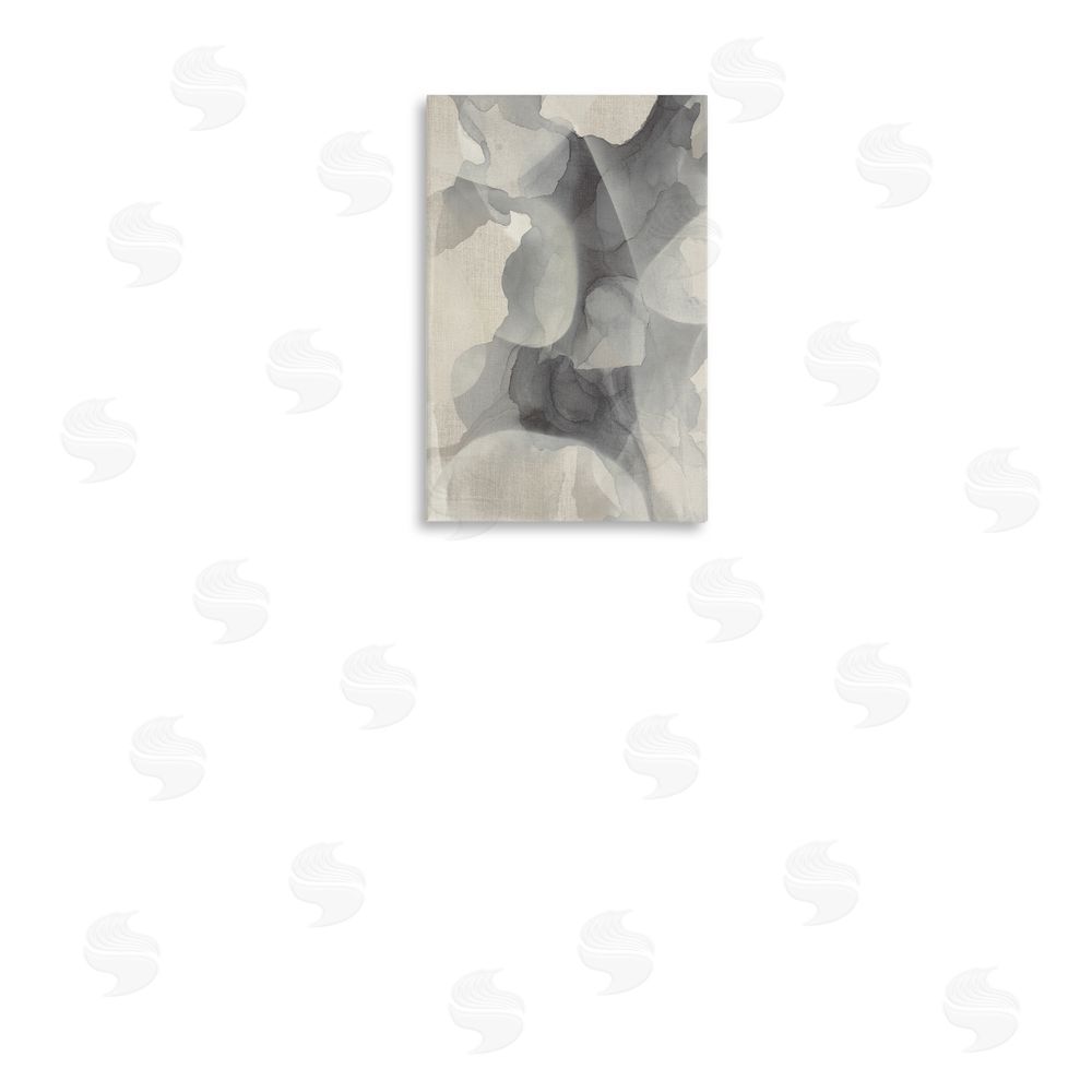 Kippi Leonard Mottled Monochrome Abstract Stretched Canvas Wall Art in Room
