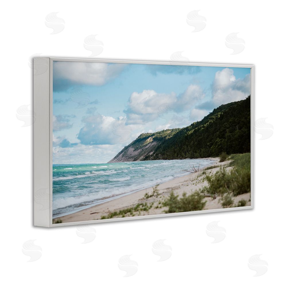 Amy Carroll Sleeping Bear Cliff White Framed Giclee Wall Art Print