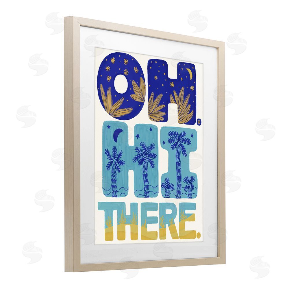 Connie Summers Oh Hi There Tropical Brown Framed Print Under Glass Wall Art