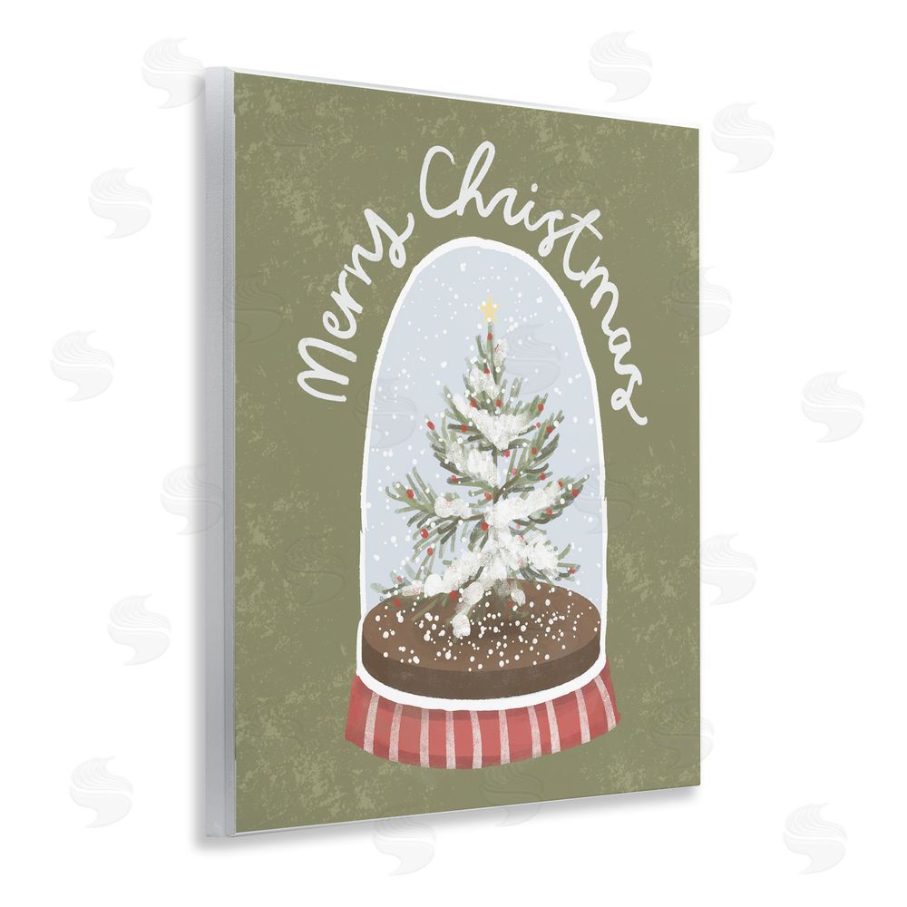Sadie Harper Merry Christmas Snow Globe Wall Plaque Art Print