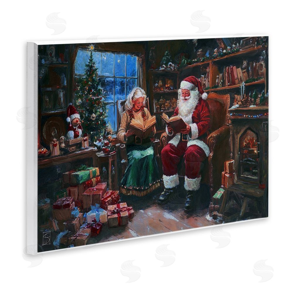 Sara Culpepper Joyous Mr. and Mrs. Claus Wall Plaque Art Print