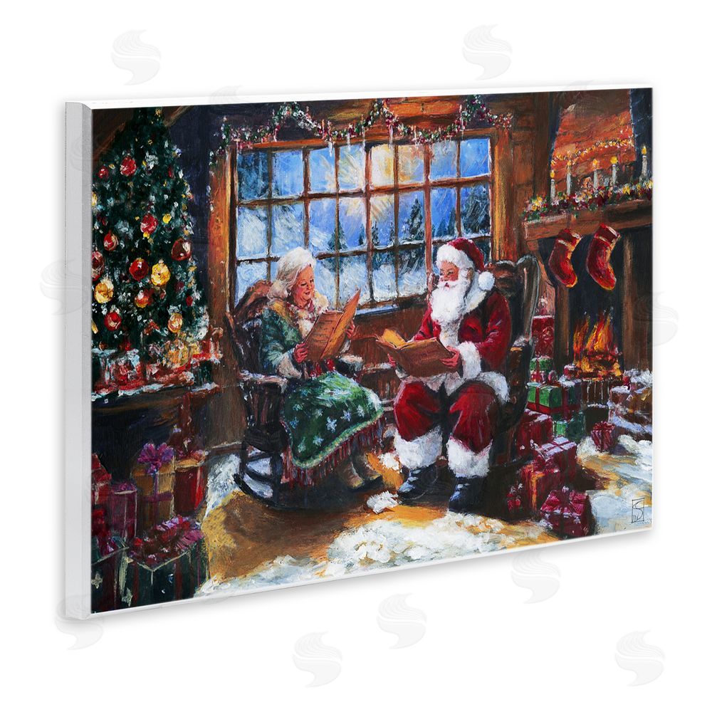 Sara Culpepper Mr. and Mrs. Claus Hearth Wall Plaque Art Print