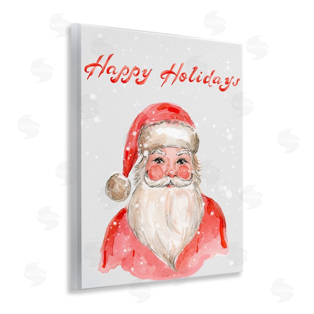 Elena Fay Happy Holidays Jolly Santa Wall Plaque Art Print