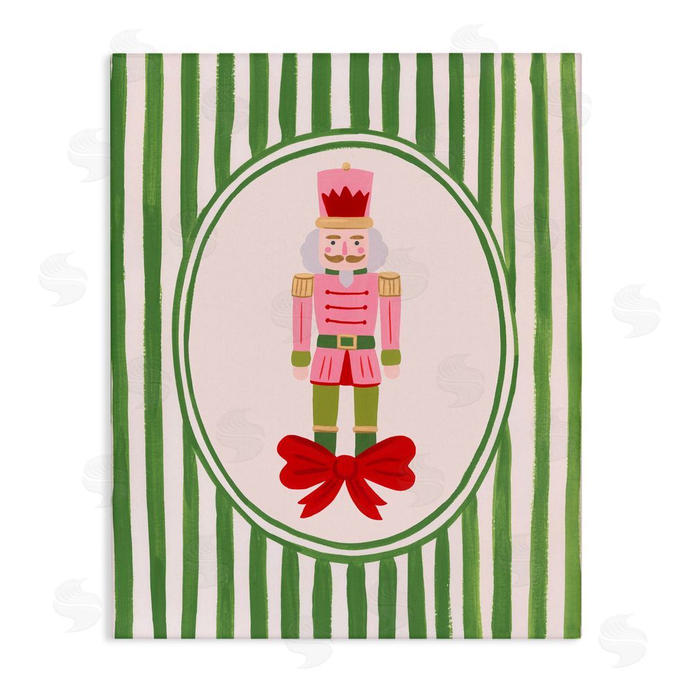 stupell industries Courtney Haley | Nutcracker with Ribbon Stripes