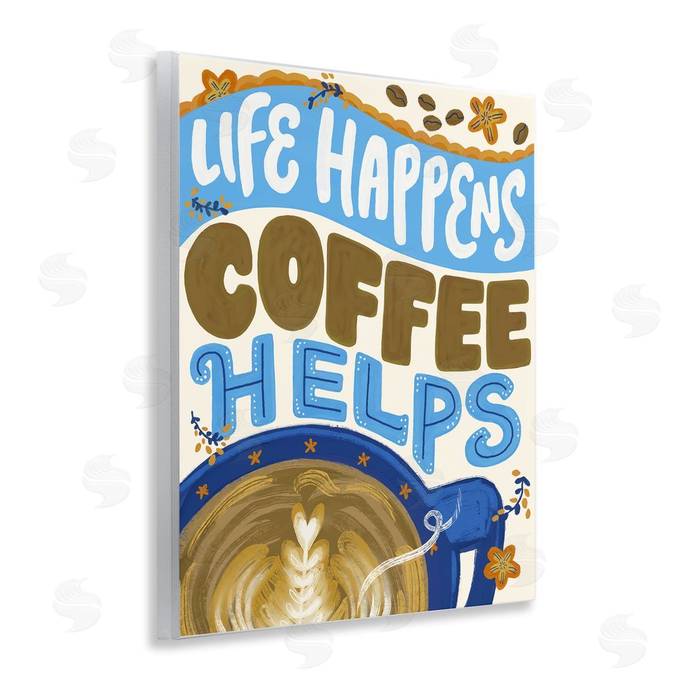 Connie Summers Life Happens Coffee Helps Wall Plaque Art Print