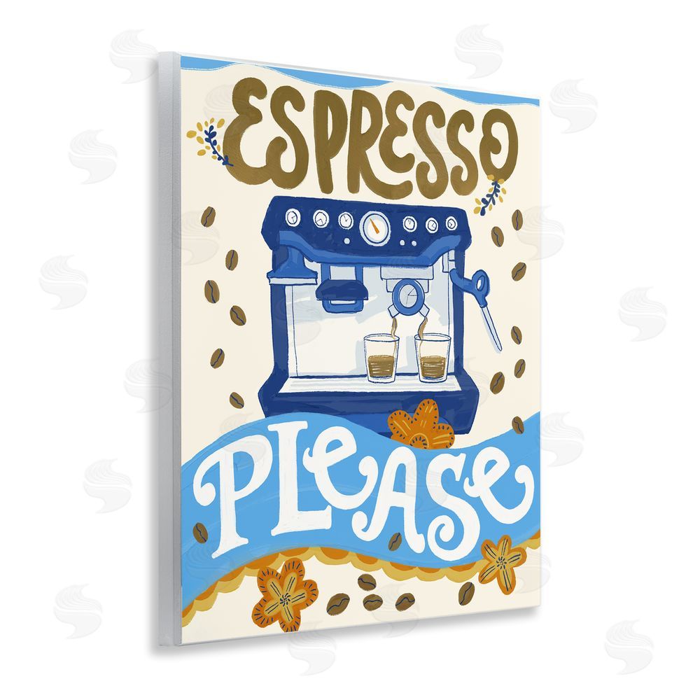 Connie Summers Espresso Please Whimsical Beans Wall Plaque Art Print