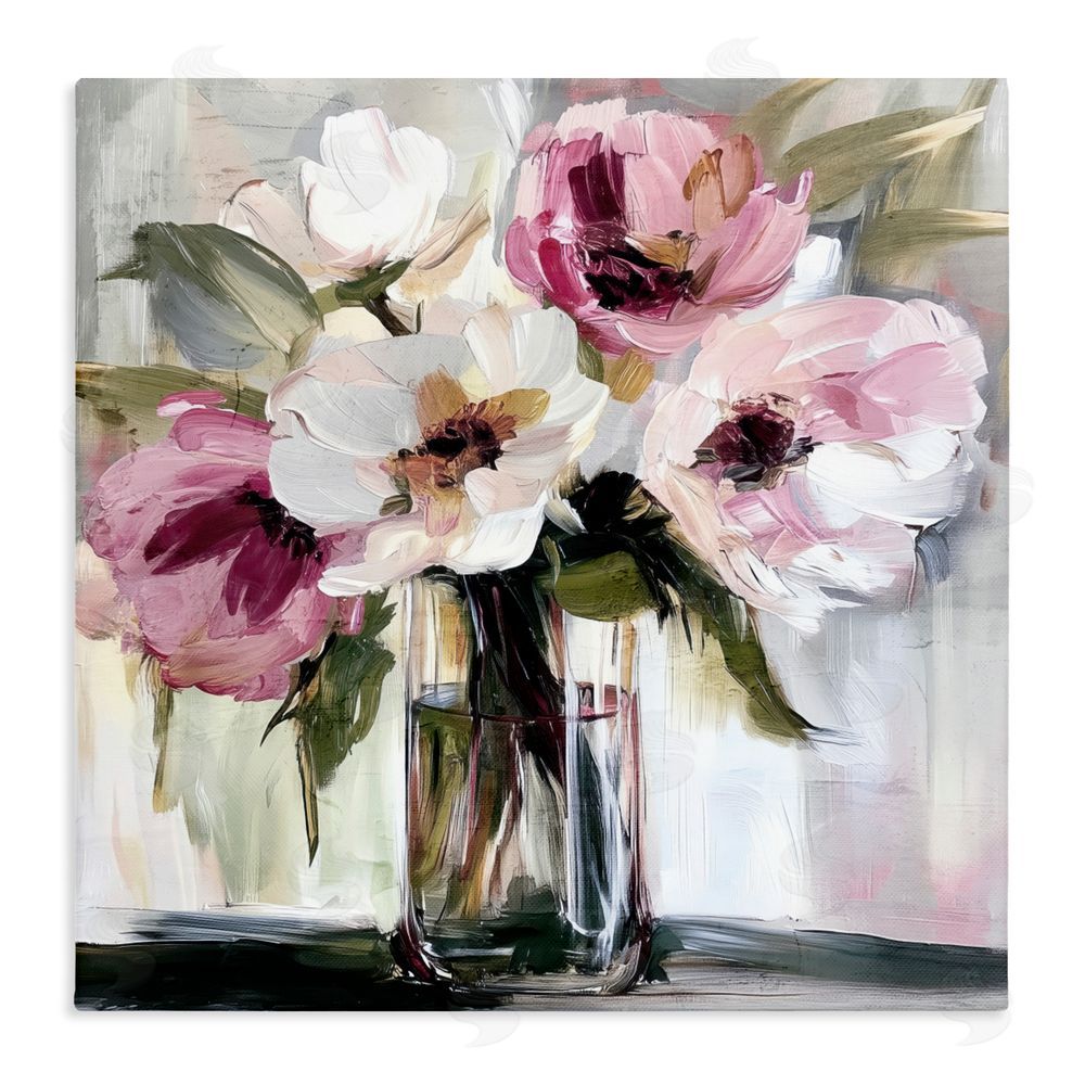 Annabelle Hall Resonance Flower Vase Stretched Canvas Wall Art Print
