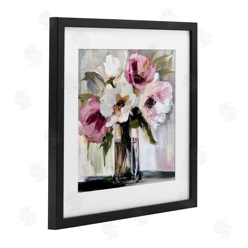 Annabelle Hall Resonance Flower Vase Black Framed Print Under Glass Wall Art