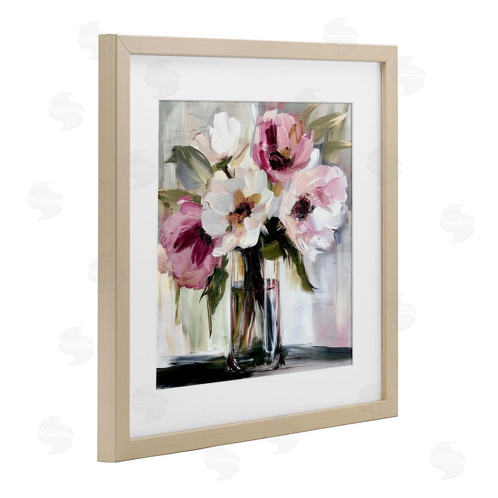 Annabelle Hall Resonance Flower Vase Brown Framed Print Under Glass Wall Art