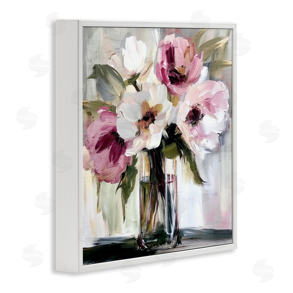 Annabelle Hall Resonance Flower Vase White Framed Giclee Wall Art Print
