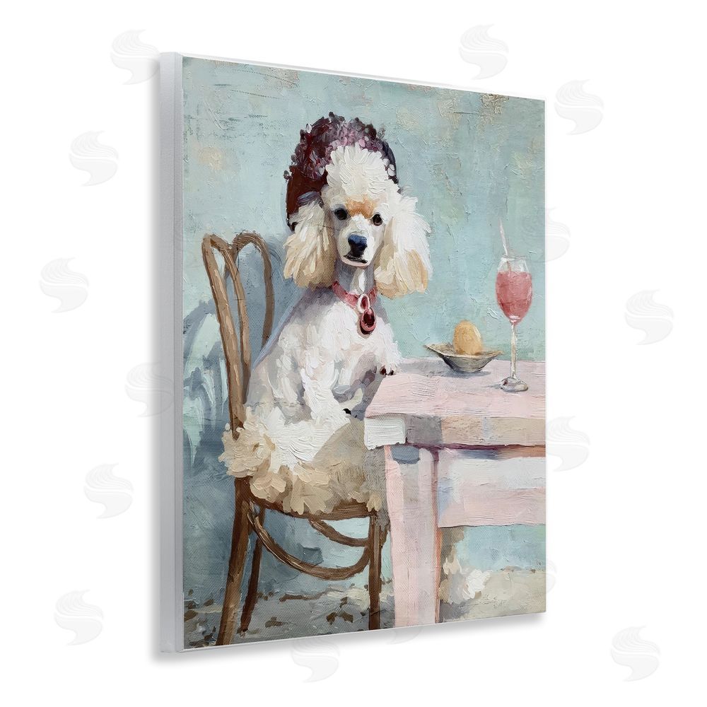 Annabelle Hall Ladies Who Lunch Poodle Wooden Wall Plaque Art Print