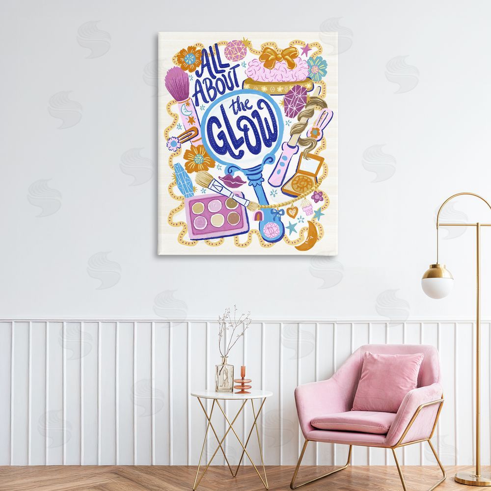 Connie Summers All About The Glow Makeup Canvas Art on Wall