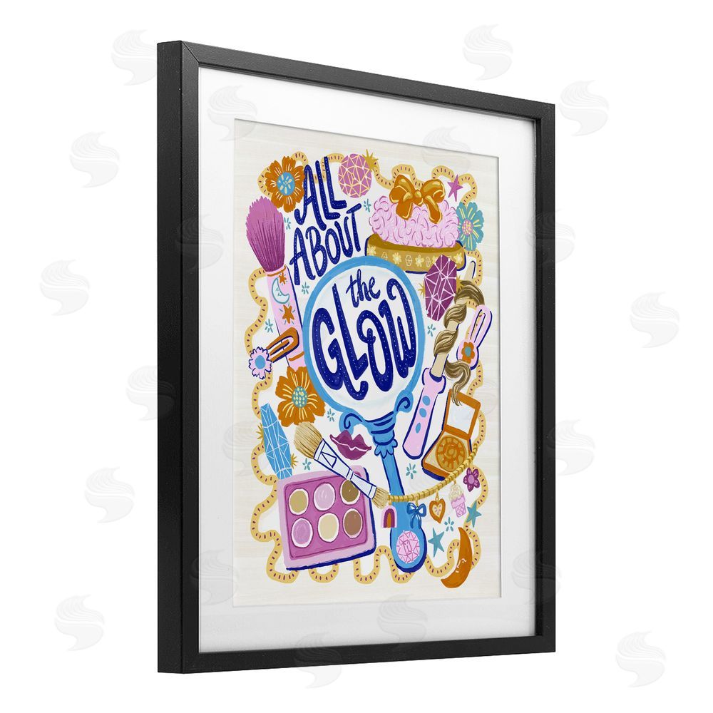 Connie Summers All About The Glow Makeup Black Framed Print Under Glass with White Mat Wall Art