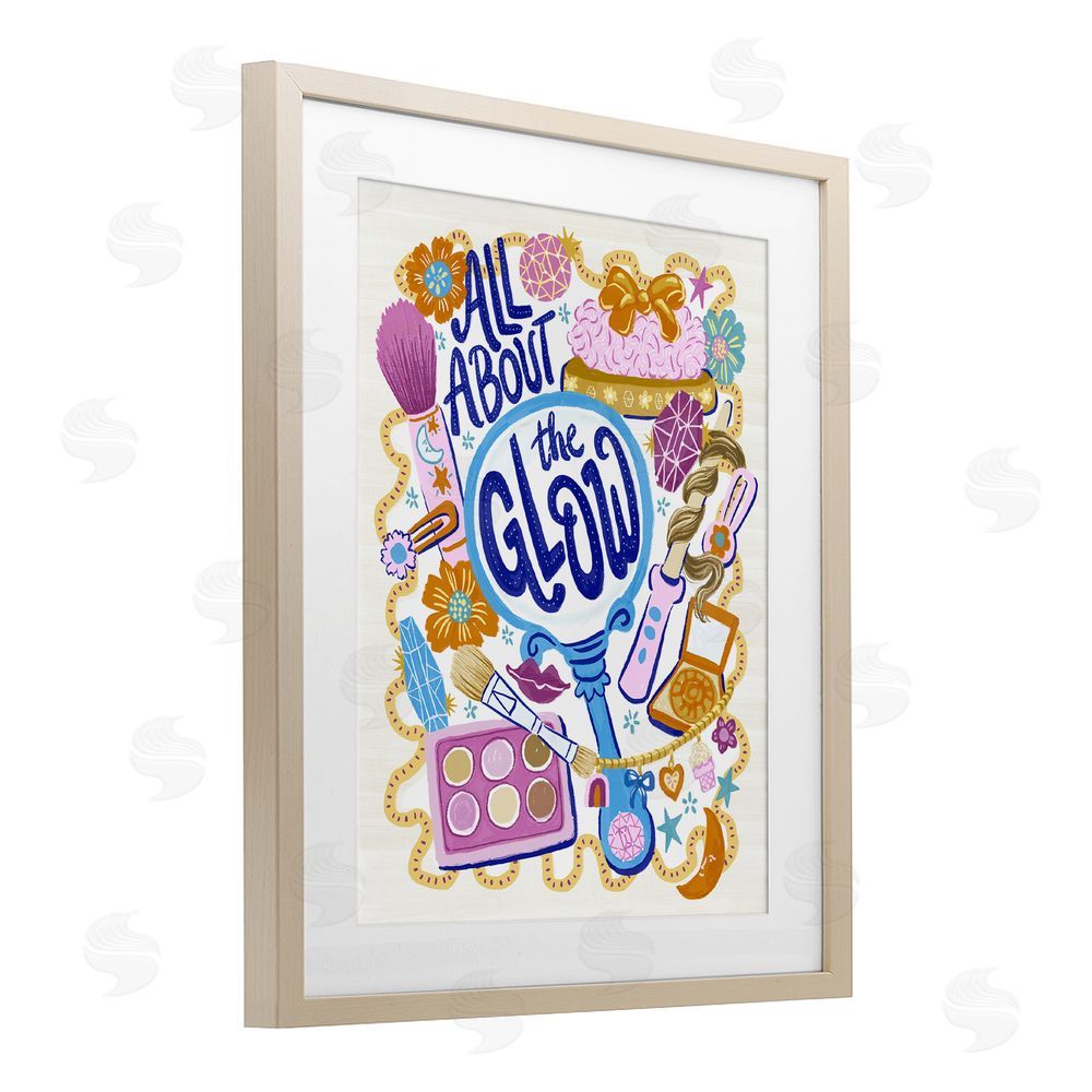 Connie Summers All About The Glow Makeup Birch Framed Print Under Glass with White Mat Wall Art