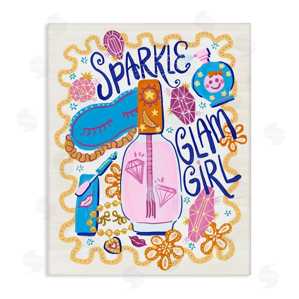 Connie Summers Sparkle Glam Girl Accessories Canvas Wall Art Print