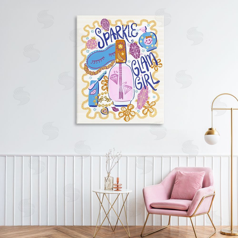 Connie Summers Sparkle Glam Girl Accessories Canvas Art on Wall