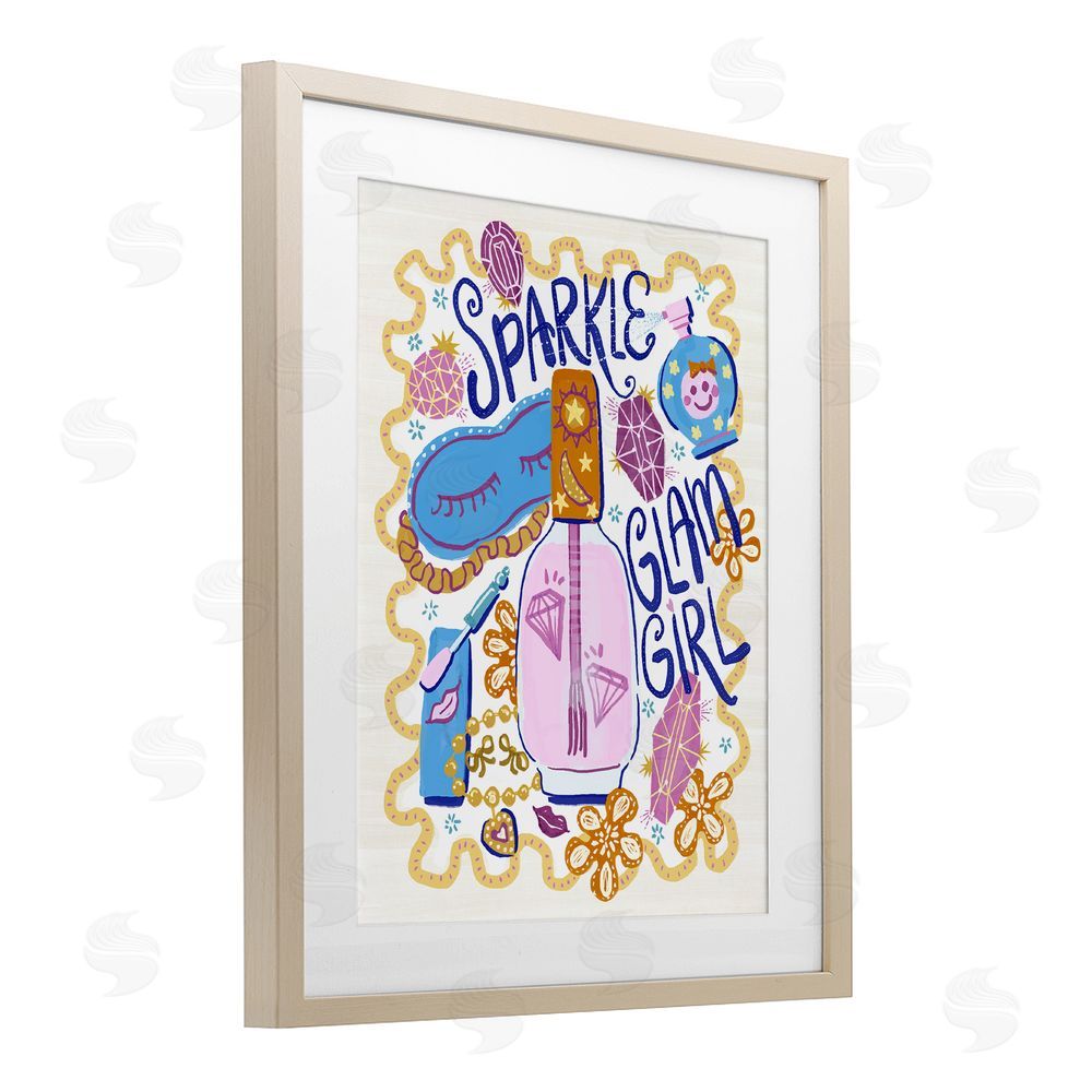 Connie Summers Sparkle Glam Girl Accessories Birch Framed Print Under Glass with White Mat Wall Art