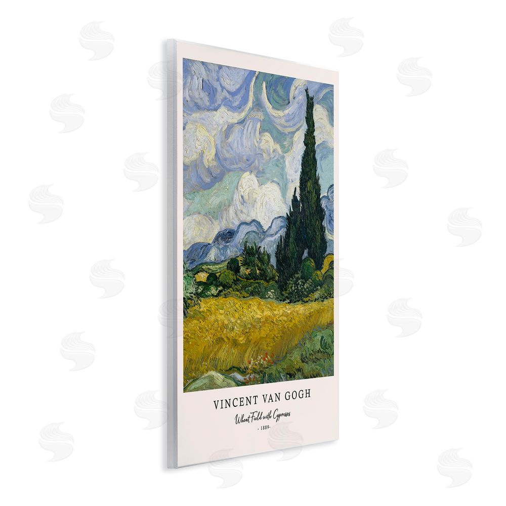 Vintage Hustle Classic Wheat Fields with Cypresses Wall Plaque Art Print