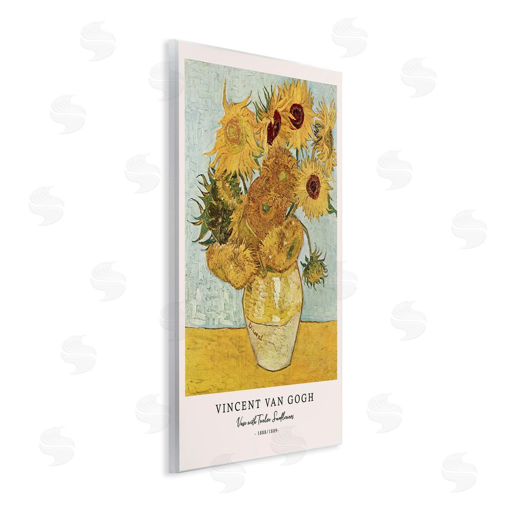 Vintage Hustle Classic Vase with Twelve Sunflowers Wall Plaque Art Print