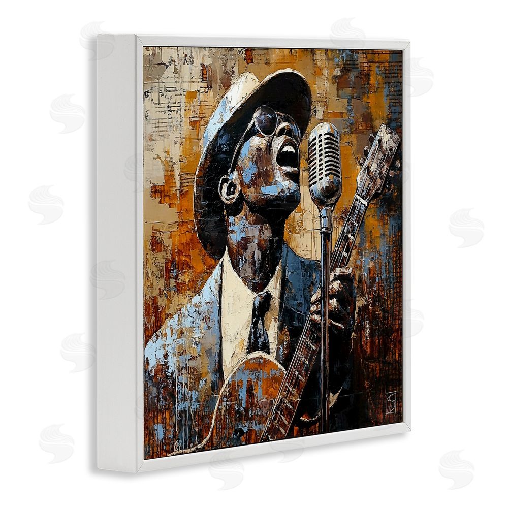 Sara Culpepper Passionate Blues Singer White Framed Giclee Wall Art Print