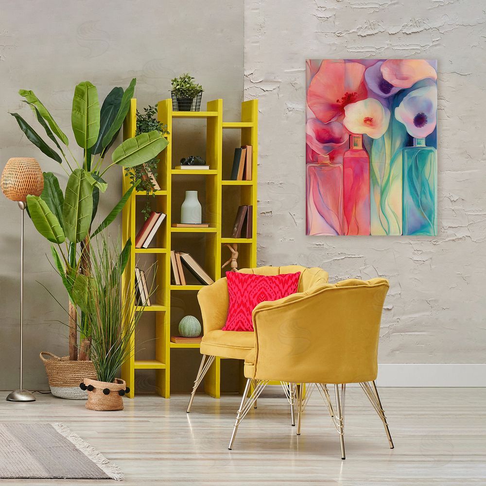 Annabelle Hall Petal Logic Gradient Stretched Canvas Wall Art Print in Room