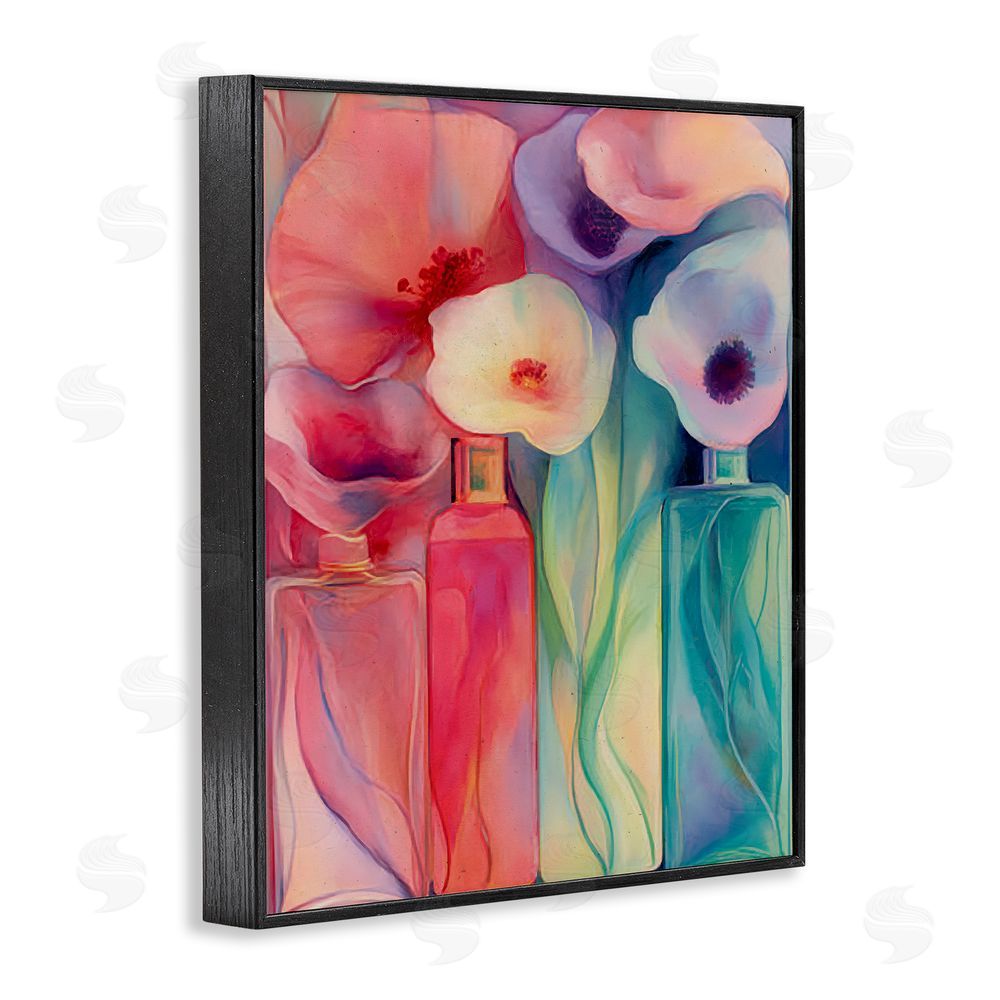 Annabelle Hall Petal Logic Gradient Black Framed Giclee Wall Art Print