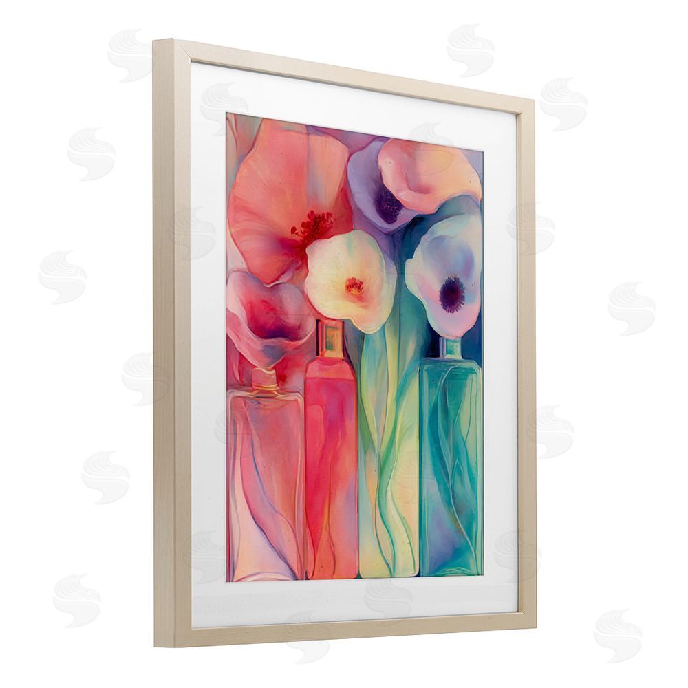 Annabelle Hall Petal Logic Gradient Brown Framed Print Under Glass Wall Art