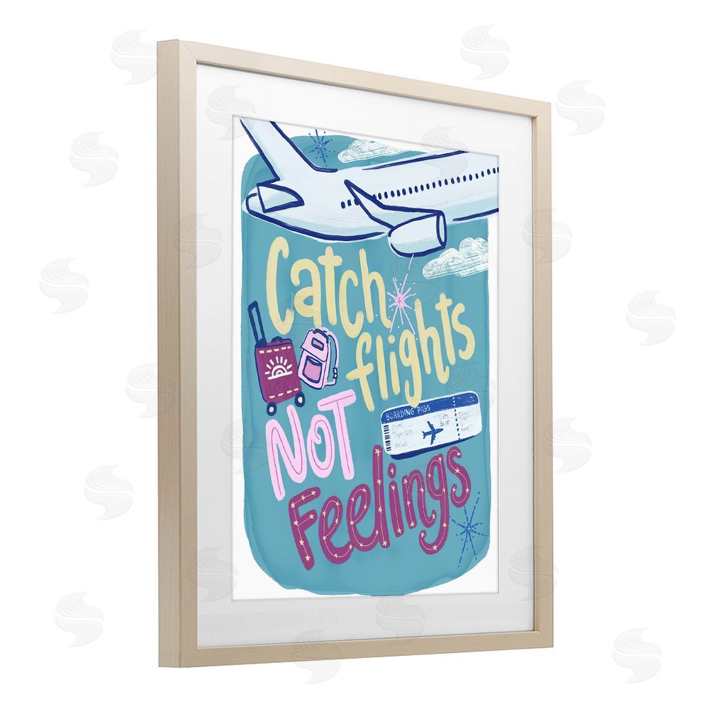 Connie Summers Catch Flights Not Feelings Birch Framed Print Under Glass Wall Art