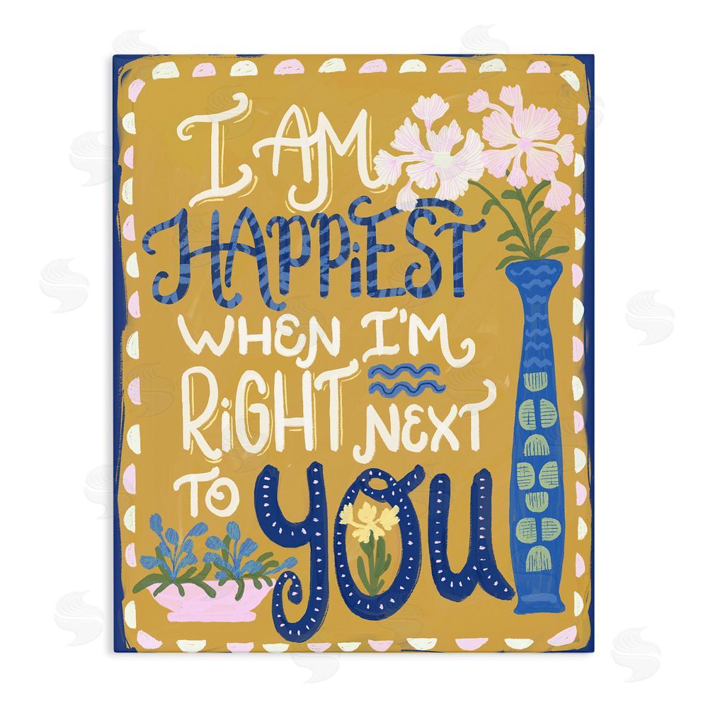 Connie Summers Happiest Next To You Stretched Canvas Wall Art