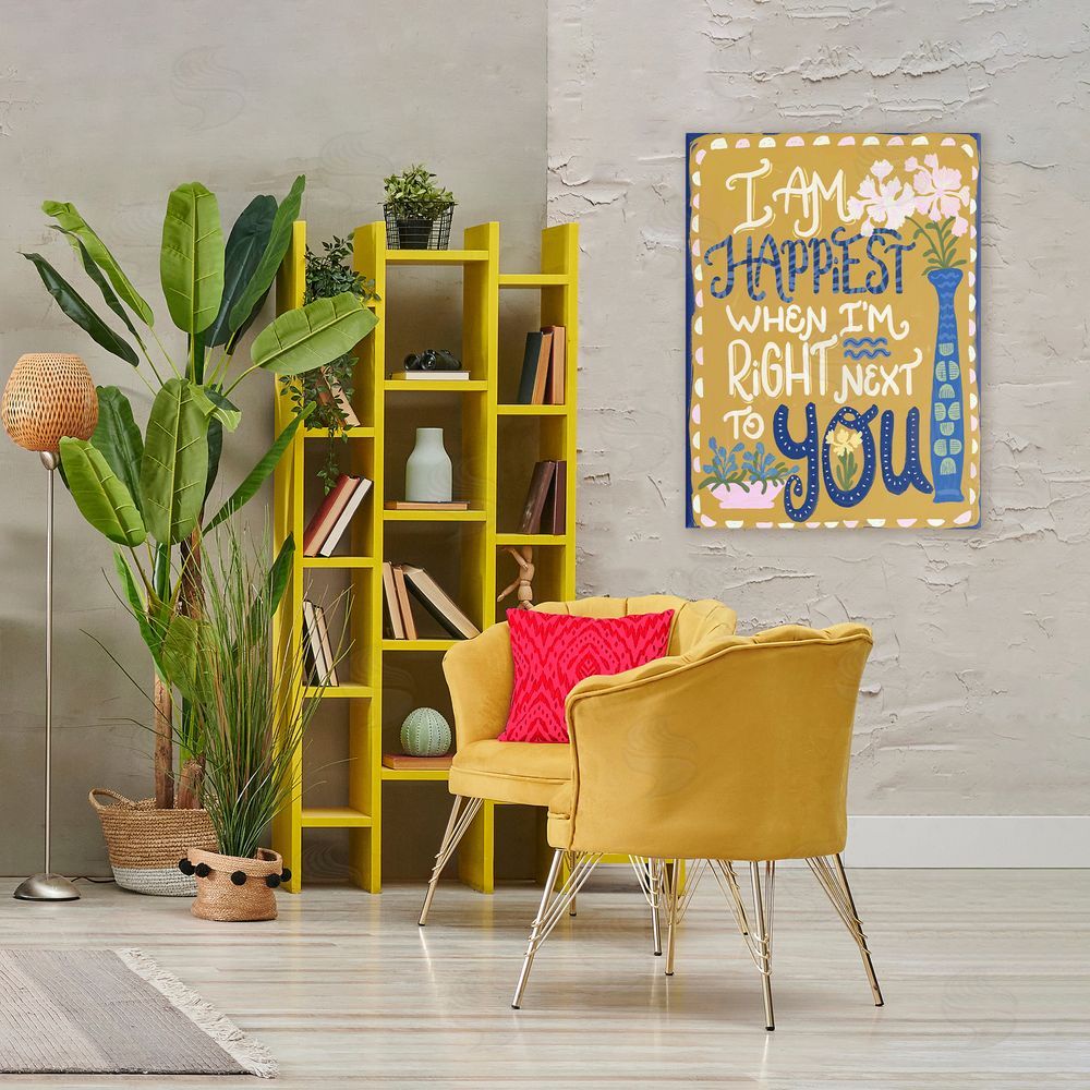 Connie Summers Happiest Next To You Stretched Canvas Wall Art in Room