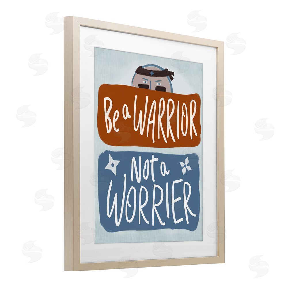 Connie Summers Warrior Not Worrier Brown Framed Print Under Glass Wall Art