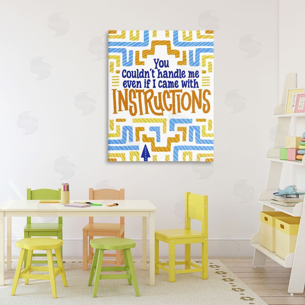 Connie Summers Funny Can't Handle Me Stretched Canvas Wall Art in Room