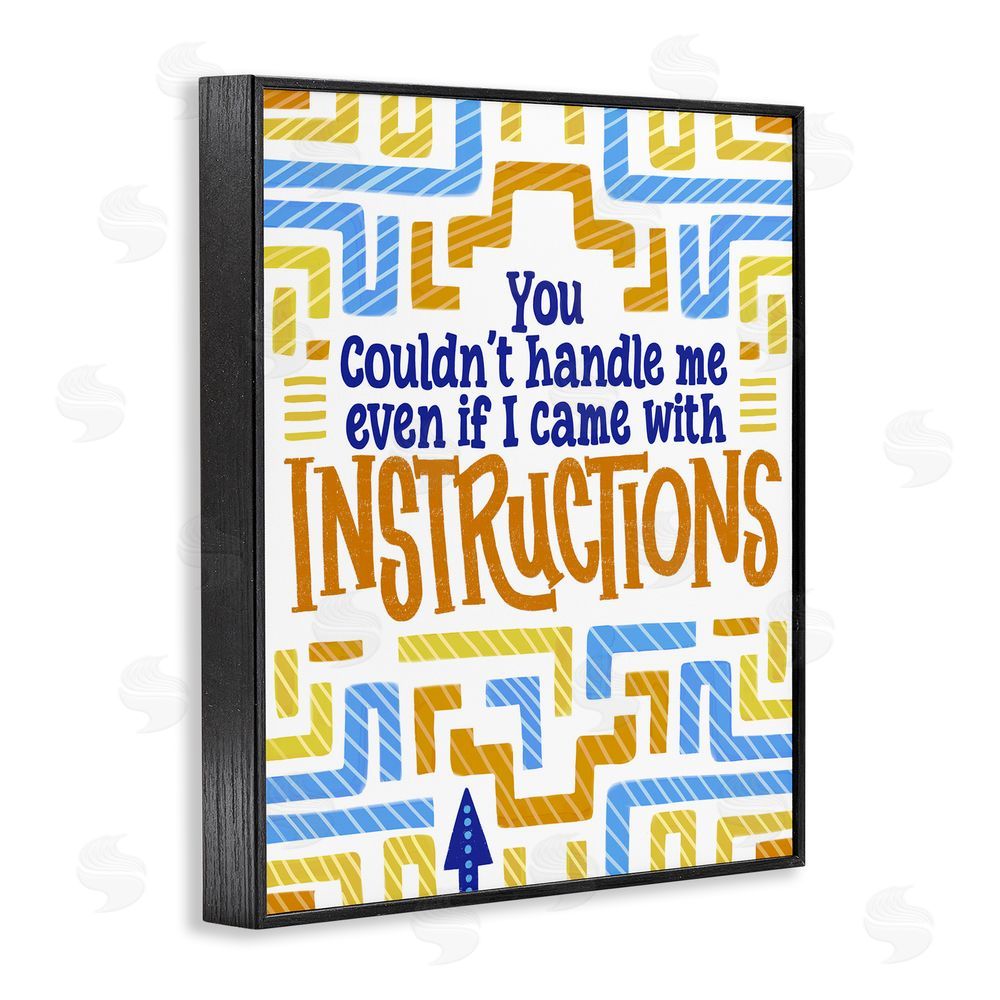 Connie Summers Funny Can't Handle Me Blacked Framed Giclee Wall Art Print