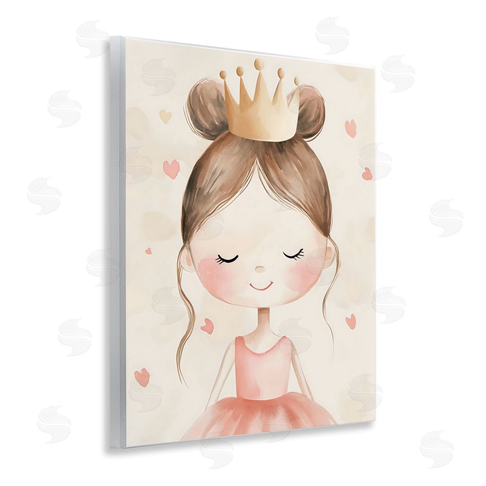 Creative Studio Pink Ballerina in Crown Wall Plaque Art Print
