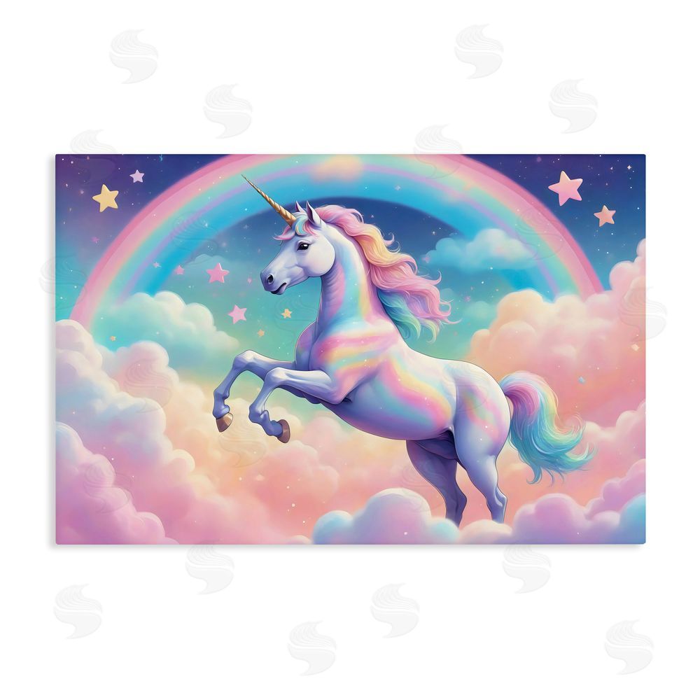 Creative Studio Colorful Galaxy Unicorn Stretched Canvas Wall Art Print