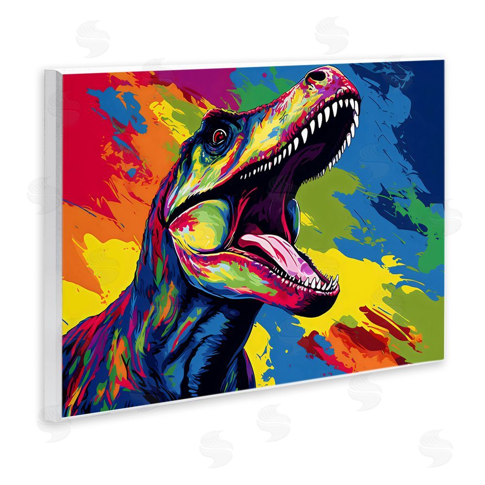 Creative Studio Brightly Colored Dinosaur Wall Plaque Art Print
