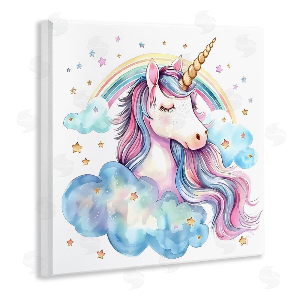Creative Studio Cute Happy Unicorn & Rainbow Wall Plaque Art Print