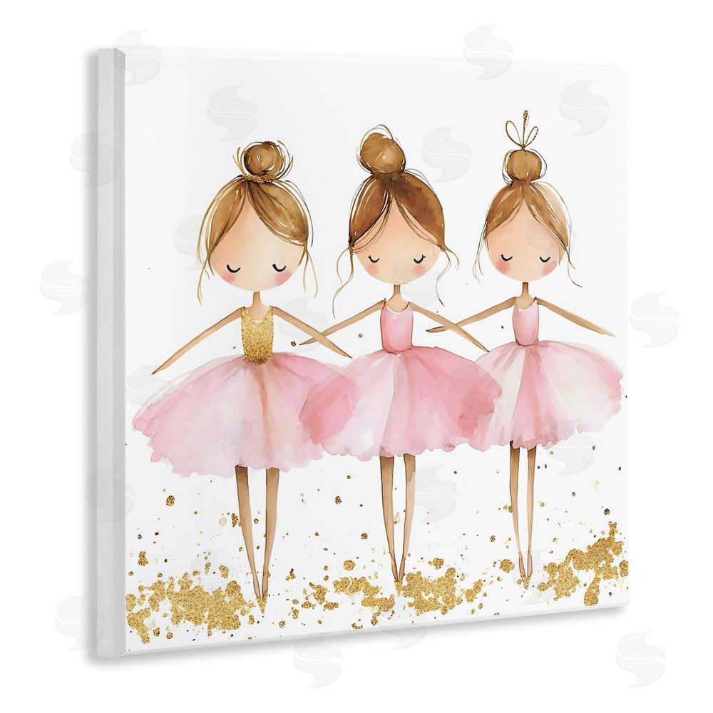 Creative Studio Ballerina Trio in Pink Tutus Wall Plaque Art Print