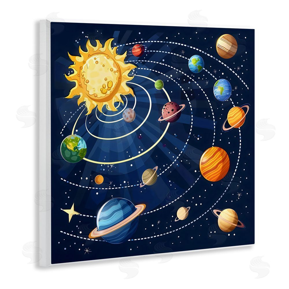 Creative Studio Planets In Orbit Wall Plaque Art Print