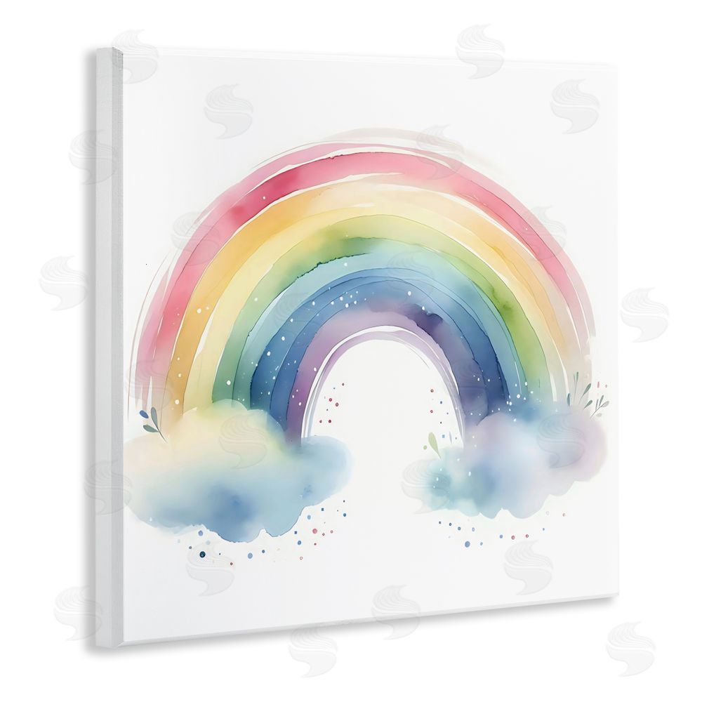 Creative Studio Soft Rainbow with Clouds Wall Plaque Art Print