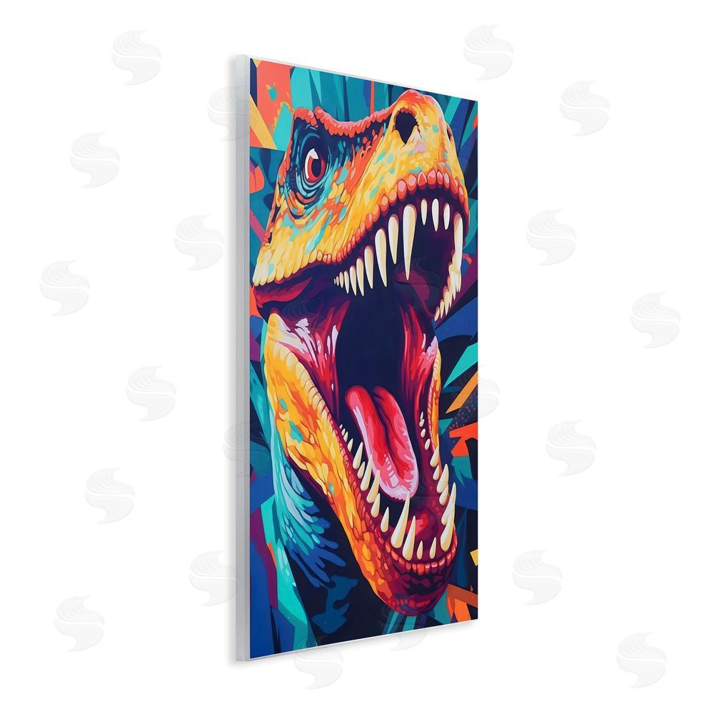 Creative Studio Pop Style Raptor Dino Wall Plaque Art Print