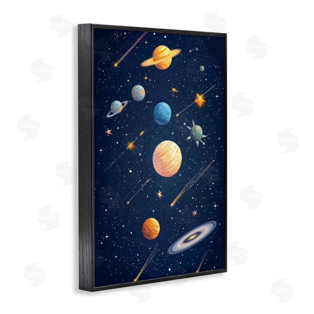 Creative Studio The Galaxy Composition Black Framed Giclee Wall Art Print