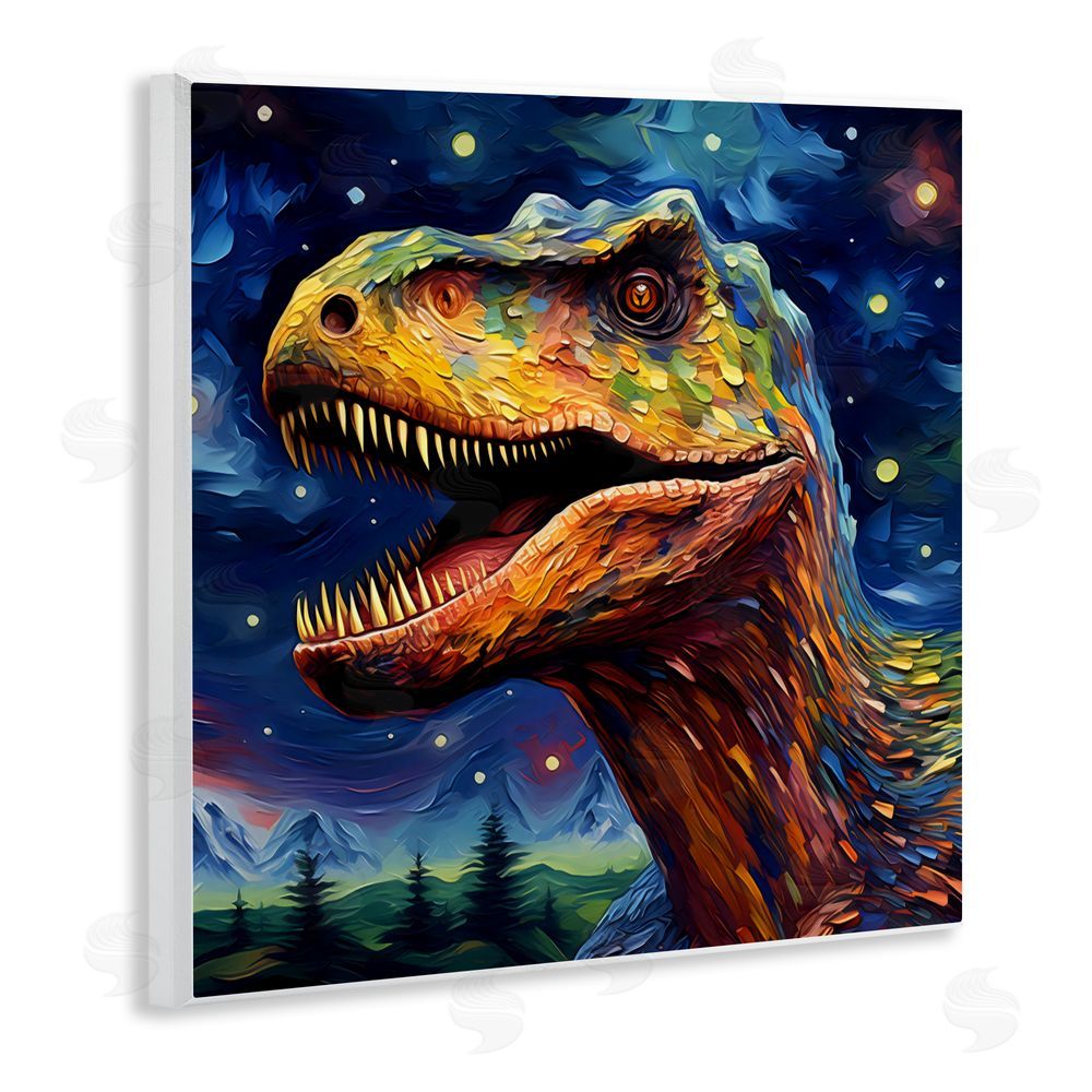 Creative Studio Starry Sky Dinosaur Wall Plaque Art Print