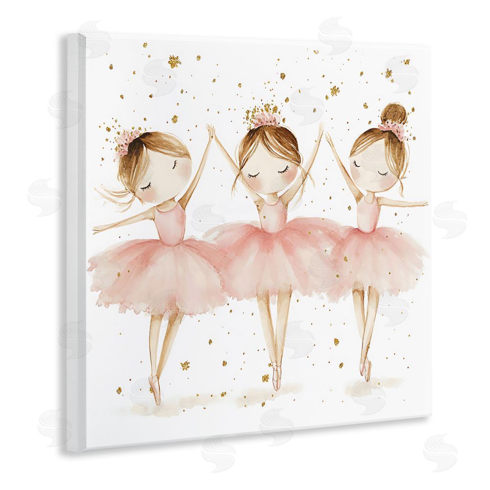 Creative Studio Trio Of Ballerinas Wall Plaque Art Print