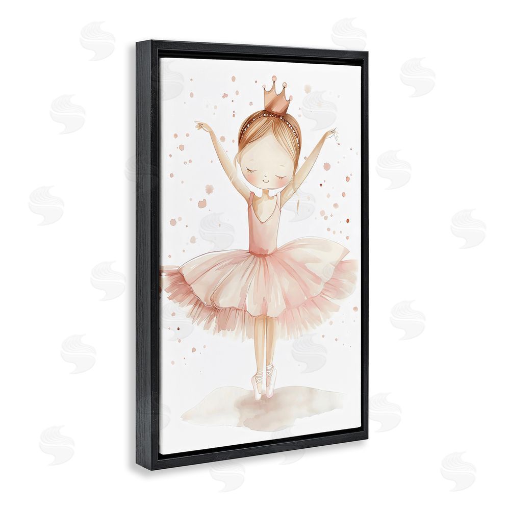 Creative Studio Sweet Pink Tutu Black Floating Frame Canvas Wall Art Print