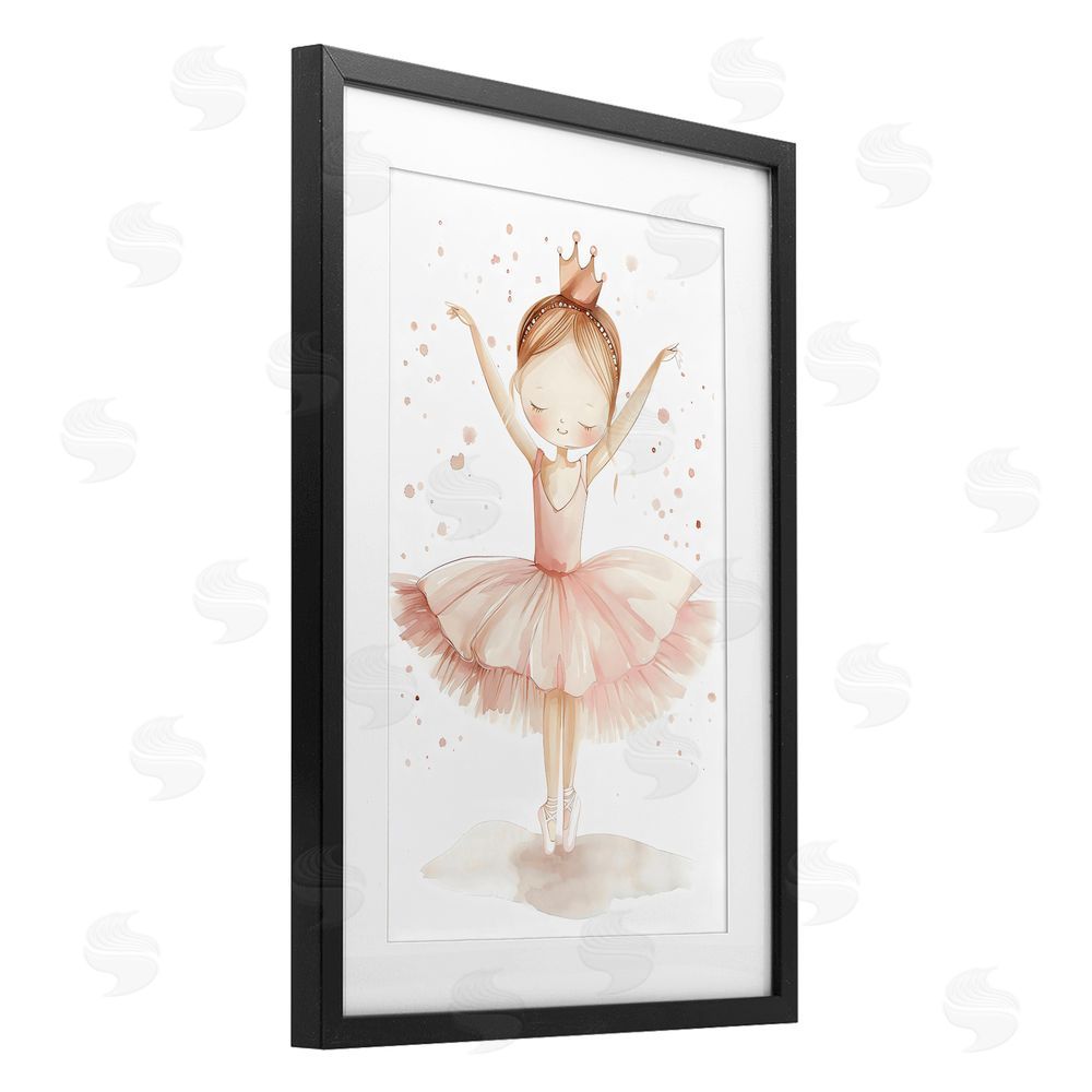 Creative Studio Sweet Pink Tutu Black Framed Print Under Glass Wall Art