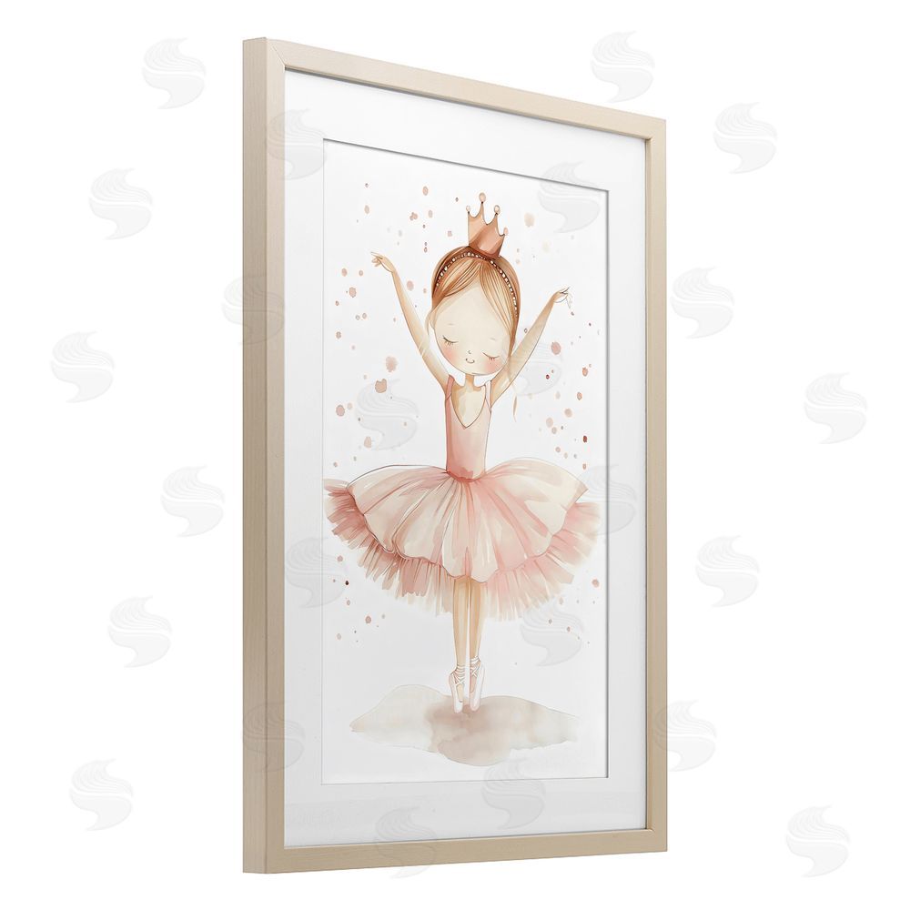 Creative Studio Sweet Pink Tutu Brown Framed Print Under Glass Wall Art