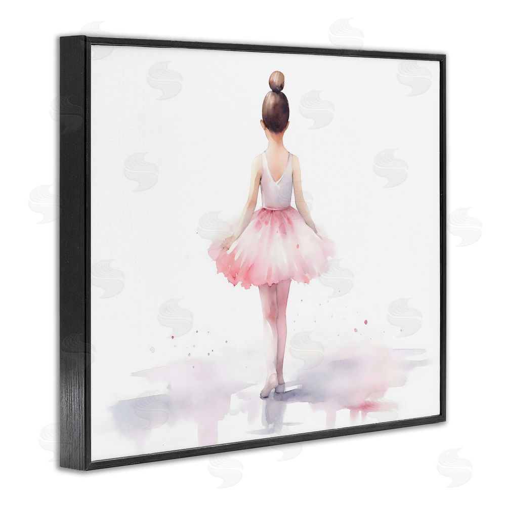 Creative Studio Ballerina Facing Away Black Framed Giclee Wall Art Print
